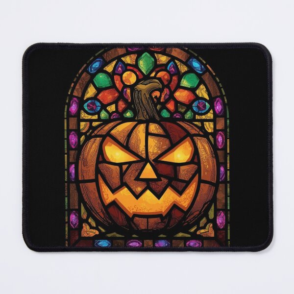 Item preview, Jack O Lantern Stained Glass Halloween Design designed and sold by SunnyDesign82.