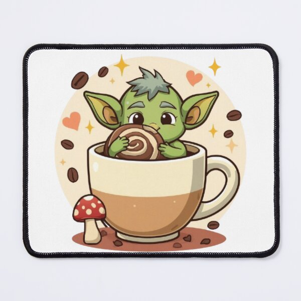 Item preview, Cute Goblin Coffee Club Sticker | Fantasy Coffee Lover Monster designed and sold by Stylestickers55.