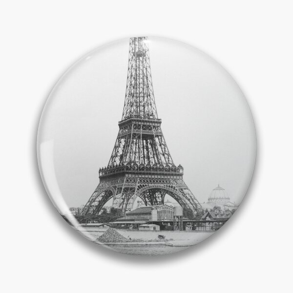 Item preview, Boat on the River Seine, Eiffel Tower, Paris vintage black and white landscape photographic art print designed and sold by Astrid Arkhangelsky.