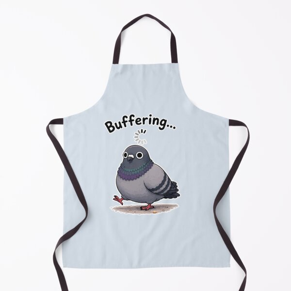 Item preview, Buffering Funny Pigeon Sticker Loading Bird Meme designed and sold by SimplePoDesign.