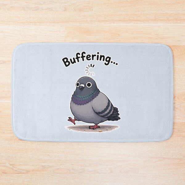 Item preview, Buffering Funny Pigeon Sticker Loading Bird Meme designed and sold by SimplePoDesign.