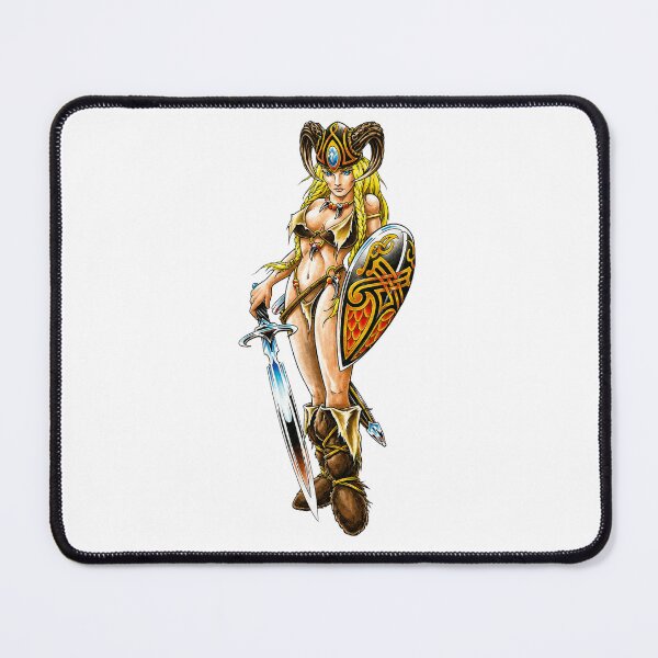 Item preview, Viking Shield Maiden Traditional Tattoo Flash Art designed and sold by wizooo411.
