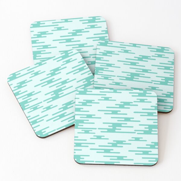Item preview, Light Mint Japanese Kasumi Cloud Pattern Art designed and sold by Jimakmo.