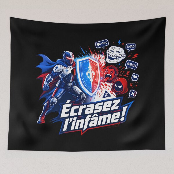 Item preview, Ecrasez l'infame Cyberpunk Voltaire Free Speech Knight designed and sold by MeaningIsUse.