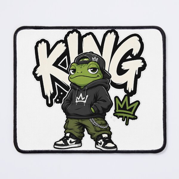 Item preview, King Frog Streetwear Cartoon | Urban Graffiti Frog designed and sold by Aesthicer.