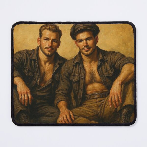 Item preview, Vintage Bikers Brotherhood Oil Tom of Finland Tribute San Francisco Pride Gay Art designed and sold by ItsAKinkThing.