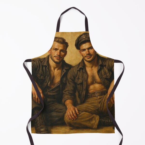 Item preview, Vintage Bikers Brotherhood Oil Tom of Finland Tribute San Francisco Pride Gay Art designed and sold by ItsAKinkThing.