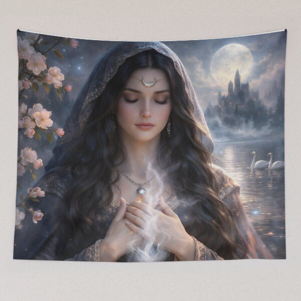 Item preview, Morgaine Prays to the Lady of Avalon – Sacred Avalon Devotion designed and sold by SoniaSarkali.