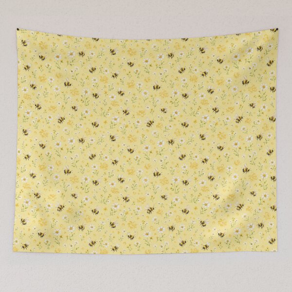 Item preview, Sunny Honey Bees, Daisies and Honeycomb Pattern designed and sold by Tammy Marie Russell.