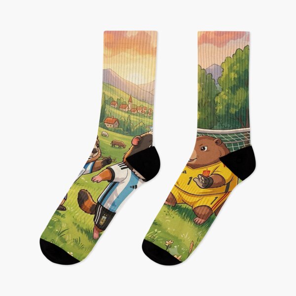 Item preview, Moku and Friends Playing Soccer designed and sold by robertsaulter.