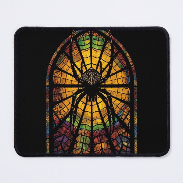 Item preview, Stained Glass Spider Web Halloween T-Shirt designed and sold by SunnyDesign82.