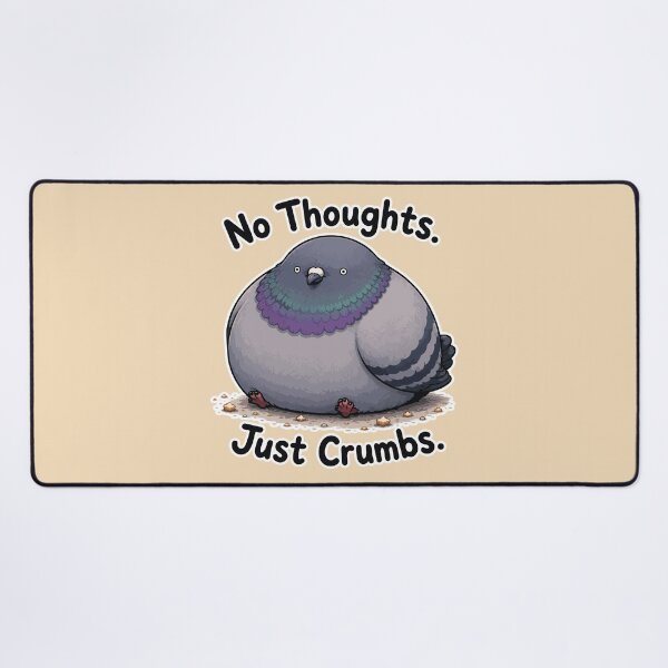 Item preview, No Thoughts Just Crumbs Funny Pigeon Meme Sticker designed and sold by SimplePoDesign.