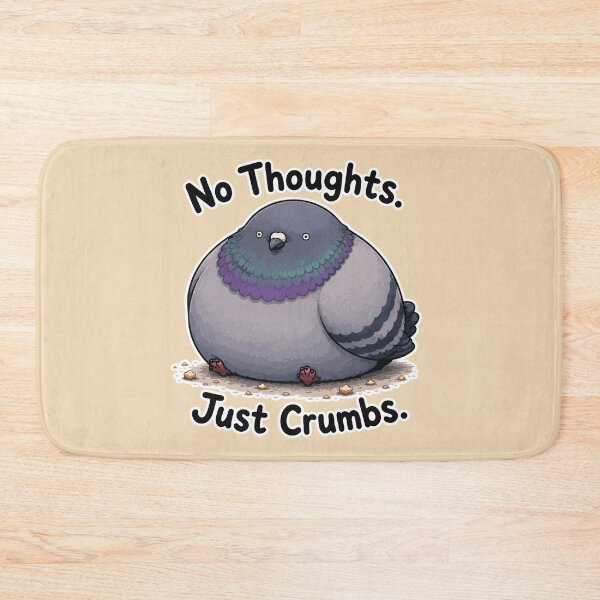 Item preview, No Thoughts Just Crumbs Funny Pigeon Meme Sticker designed and sold by SimplePoDesign.
