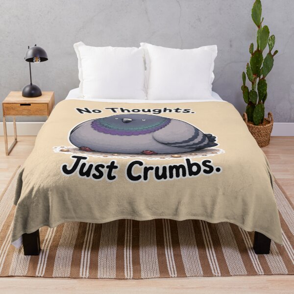 Item preview, No Thoughts Just Crumbs Funny Pigeon Meme Sticker designed and sold by SimplePoDesign.