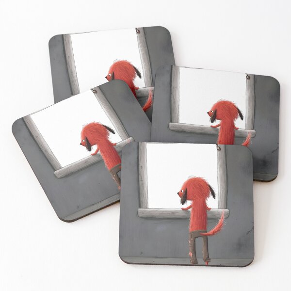 Item preview, Longing for You - Sad Shaggy Red Puppy Art designed and sold by canvahub.