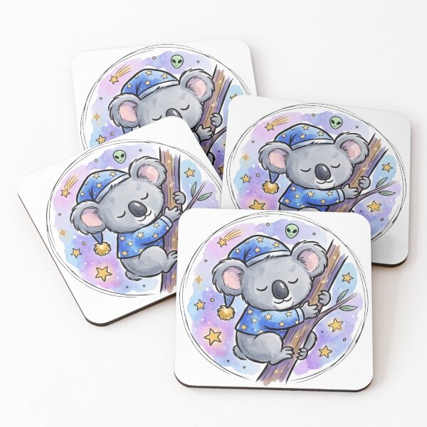 Item preview, Cute Sleeping Koala | Kawaii Bedtime Animal | Cozy Nursery Galaxy Art | Baby & Kids Gift designed and sold by Cosmic Doodle Co..
