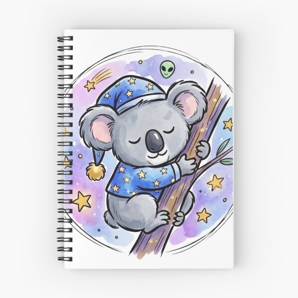 Item preview, Cute Sleeping Koala | Kawaii Bedtime Animal | Cozy Nursery Galaxy Art | Baby & Kids Gift designed and sold by Cosmic Doodle Co..