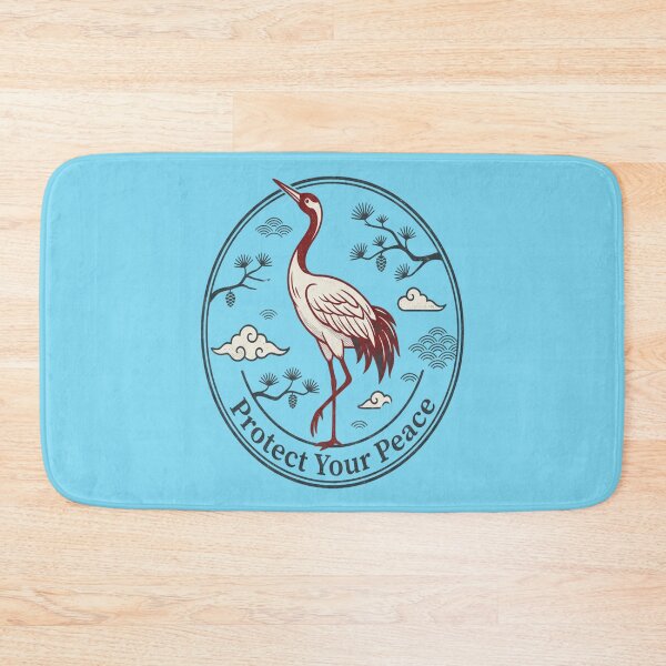 Item preview, Red Crowned Crane Protect Your Peace Japanese Bird Art designed and sold by Max Store.