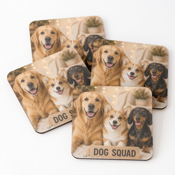 Item preview, Golden Retriever Corgi Dachshund Dog Squad designed and sold by BagFactoryUK.