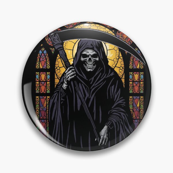 Item preview, Stained Glass Grim Reaper Halloween T-Shirt designed and sold by SunnyDesign82.