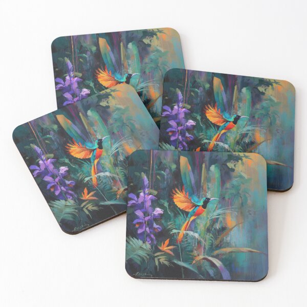 Item preview, A vibrant Bird of Paradise dancing in jungle light, Birds in Motion designed and sold by CDC40.