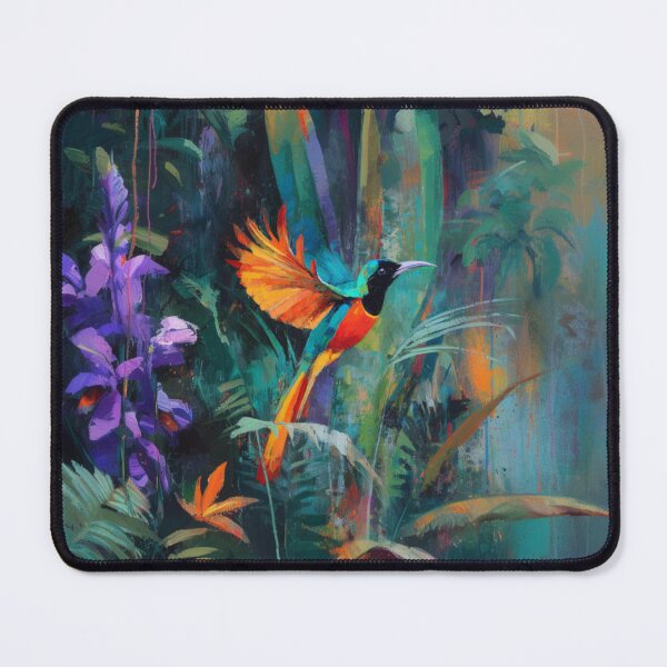 Item preview, A vibrant Bird of Paradise dancing in jungle light, Birds in Motion designed and sold by CDC40.