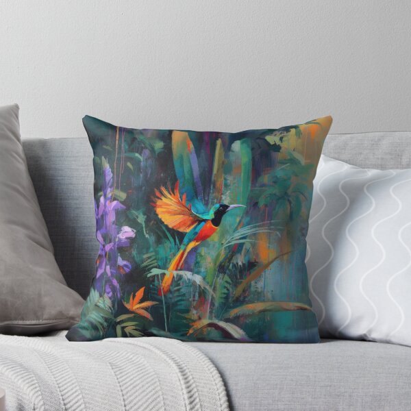 Item preview, A vibrant Bird of Paradise dancing in jungle light, Birds in Motion designed and sold by CDC40.