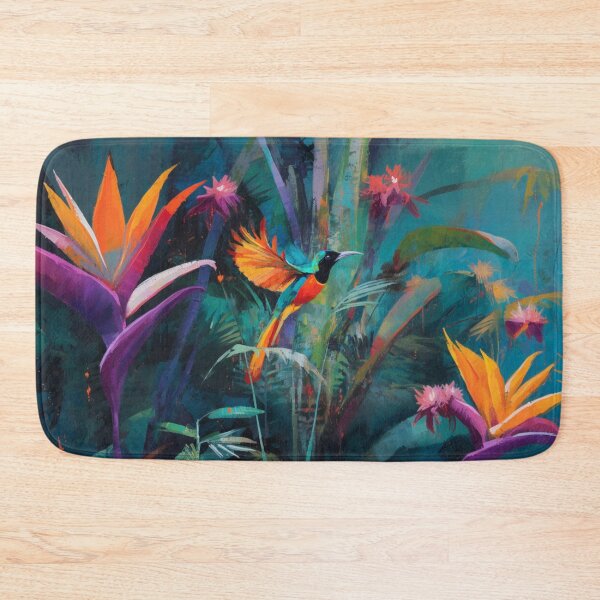 Item preview, A vibrant Bird of Paradise dancing in jungle light, Birds in Motion designed and sold by CDC40.