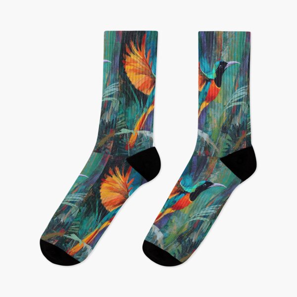 Item preview, A vibrant Bird of Paradise dancing in jungle light, Birds in Motion designed and sold by CDC40.