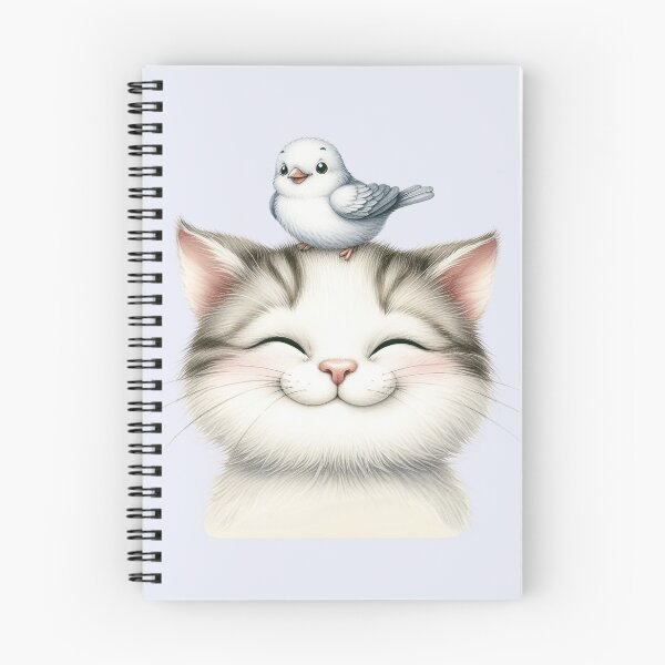 Item preview, Cute Fluffy Baby Kitten and Bird  designed and sold by VibeShift Studio.