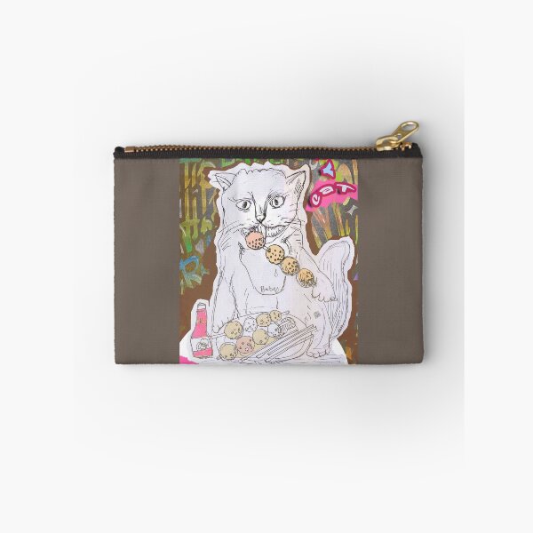 Item preview, City Cat - Cat Eating Meatballs (Original Drawing by ACCI) designed and sold by VanyssaGraphics.
