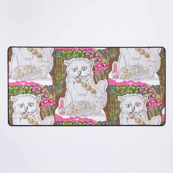 Item preview, City Cat - Cat Eating Meatballs (Original Drawing by ACCI) designed and sold by VanyssaGraphics.