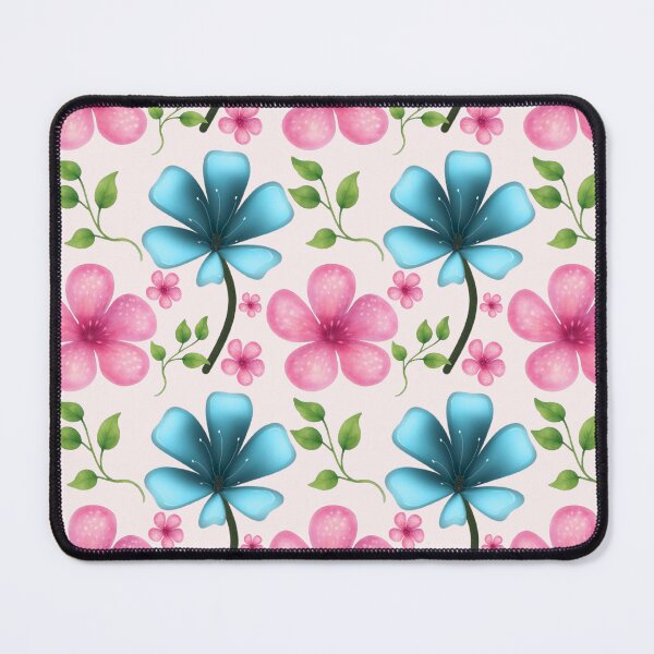 Item preview, Pink & Blue Floral Seamless Pattern | Cute Botanical Flower Print  designed and sold by HopeAndHustle.