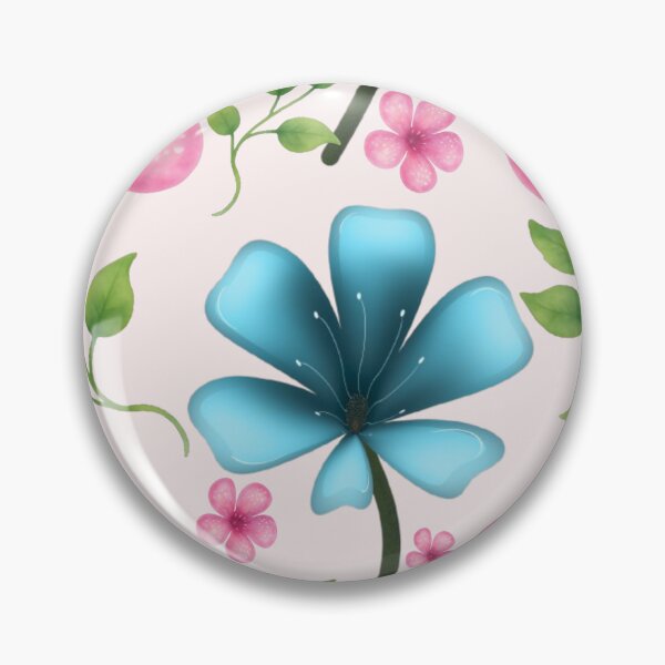 Item preview, Pink & Blue Floral Seamless Pattern | Cute Botanical Flower Print  designed and sold by HopeAndHustle.