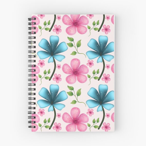 Item preview, Pink & Blue Floral Seamless Pattern | Cute Botanical Flower Print  designed and sold by HopeAndHustle.