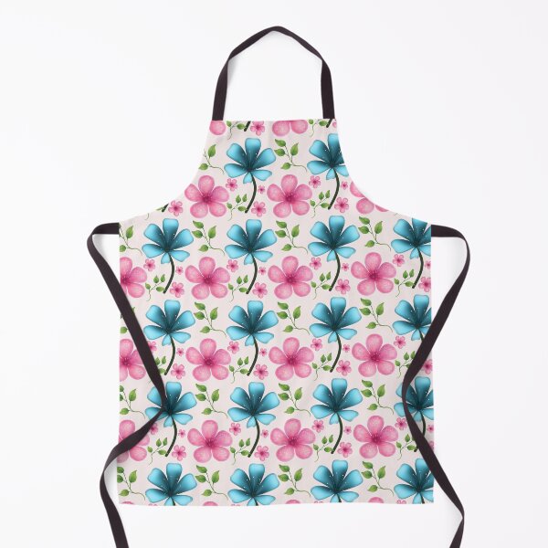 Item preview, Pink & Blue Floral Seamless Pattern | Cute Botanical Flower Print designed and sold by HopeAndHustle.