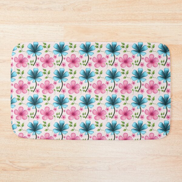 Item preview, Pink & Blue Floral Seamless Pattern | Cute Botanical Flower Print  designed and sold by HopeAndHustle.