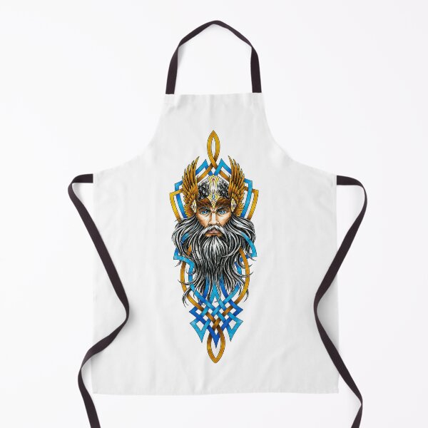 Item preview, Classic Viking Warrior Portrait Traditional Tattoo Flash designed and sold by wizooo411.