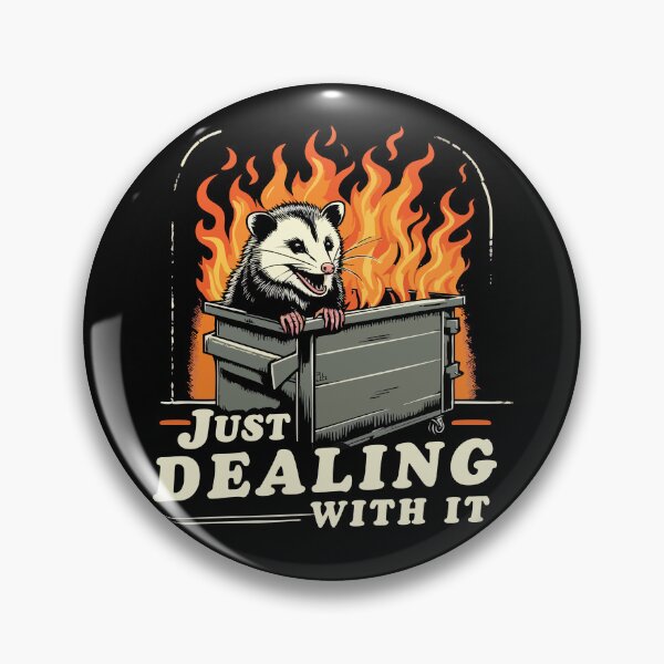 Item preview, Just Dealing With It Opossum Dumpster Fire designed and sold by Scaryzz.