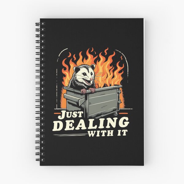 Item preview, Just Dealing With It Opossum Dumpster Fire designed and sold by Scaryzz.