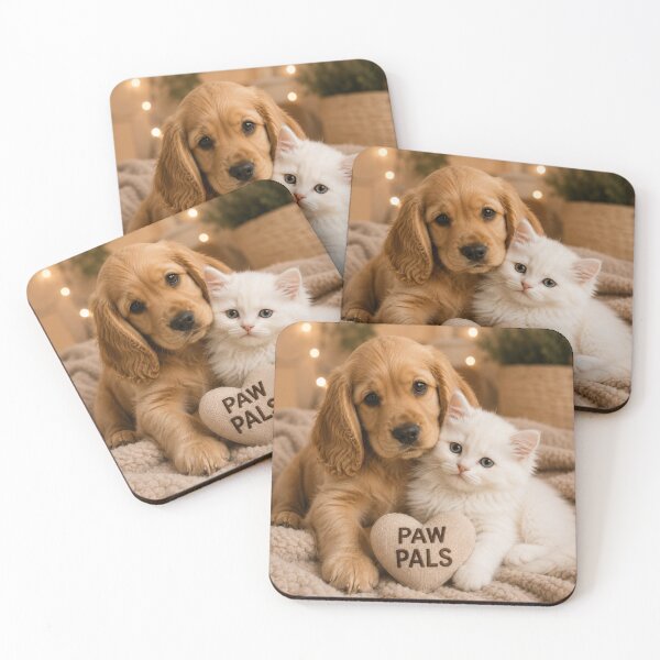 Item preview, Golden Cocker Spaniel Puppy and Kitten Pals designed and sold by BagFactoryUK.