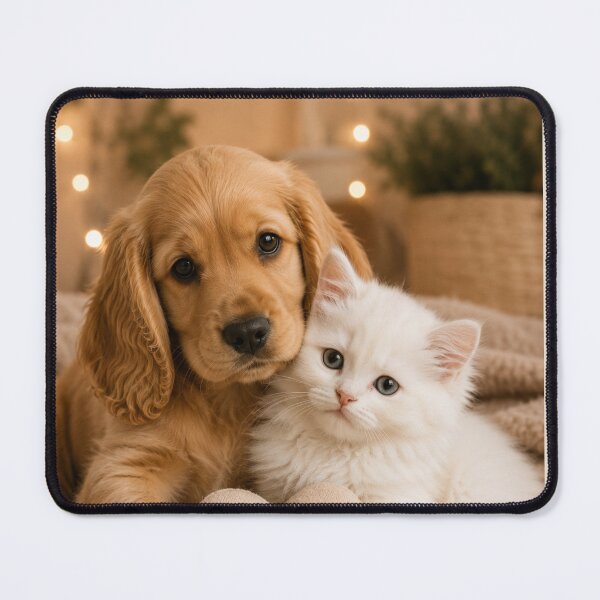 Item preview, Golden Cocker Spaniel Puppy and Kitten Pals designed and sold by BagFactoryUK.
