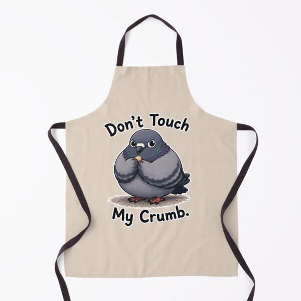 Item preview, Don't Touch My Crumb Funny Pigeon Food Meme Sticker designed and sold by SimplePoDesign.