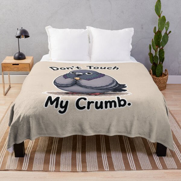 Item preview, Don't Touch My Crumb Funny Pigeon Food Meme Sticker designed and sold by SimplePoDesign.