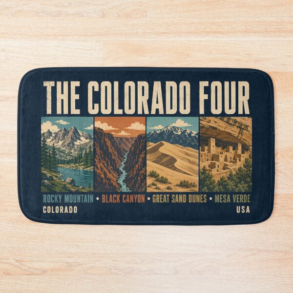 Item preview, Colorado Four National Park Illustration Vintage designed and sold by KrisSidDesigns.