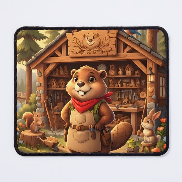 Item preview, Happy Beaver Adventures – Beaver Opens Woodland Workshop designed and sold by Clothes With Smiling Animals Walt Gral.