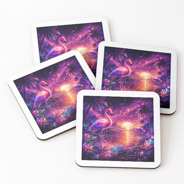 Item preview, Neon Flamingo Paradise designed and sold by PeterPunkt.