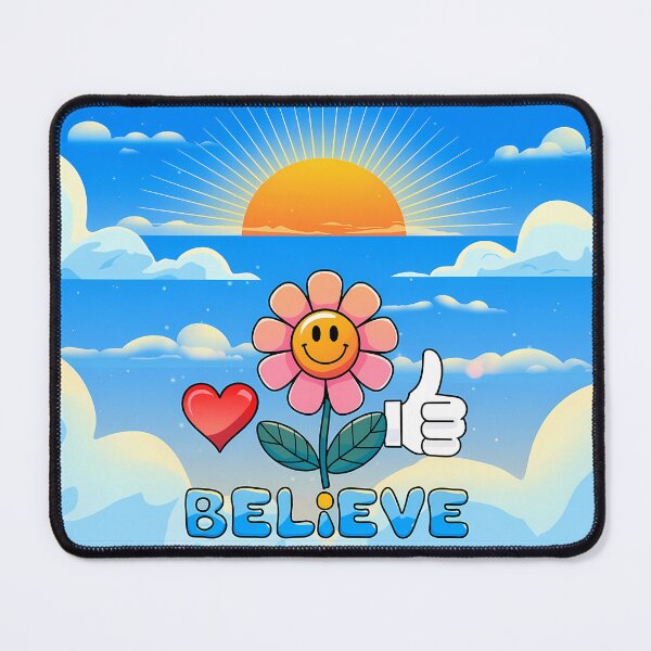 Item preview, Believe in Good Vibes Heart Smile Thumbs Up Icon Design designed and sold by JumpJammiesTees.