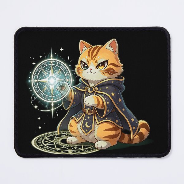 Item preview, The Astral Mage - Cute Felis Nigripes Wizard Casting Magic designed and sold by ABYSSLAB.