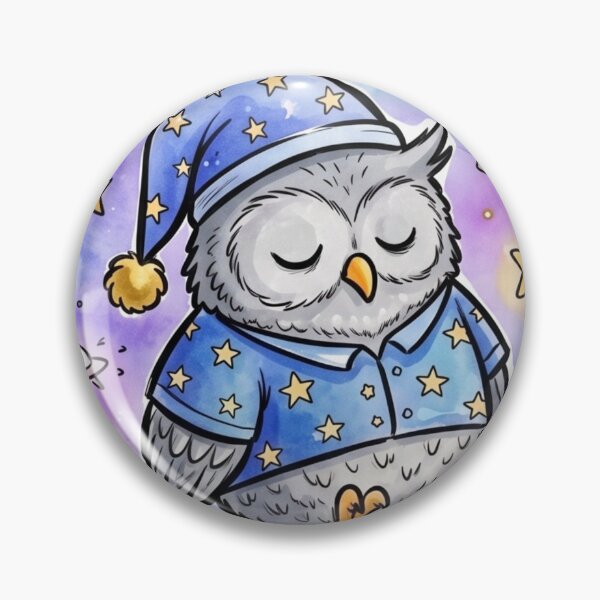 Item preview, Cute Sleeping Owl | Kawaii Bedtime Owl | Cozy Nursery Galaxy Art | Baby & Kids Gift designed and sold by Cosmic Doodle Co..